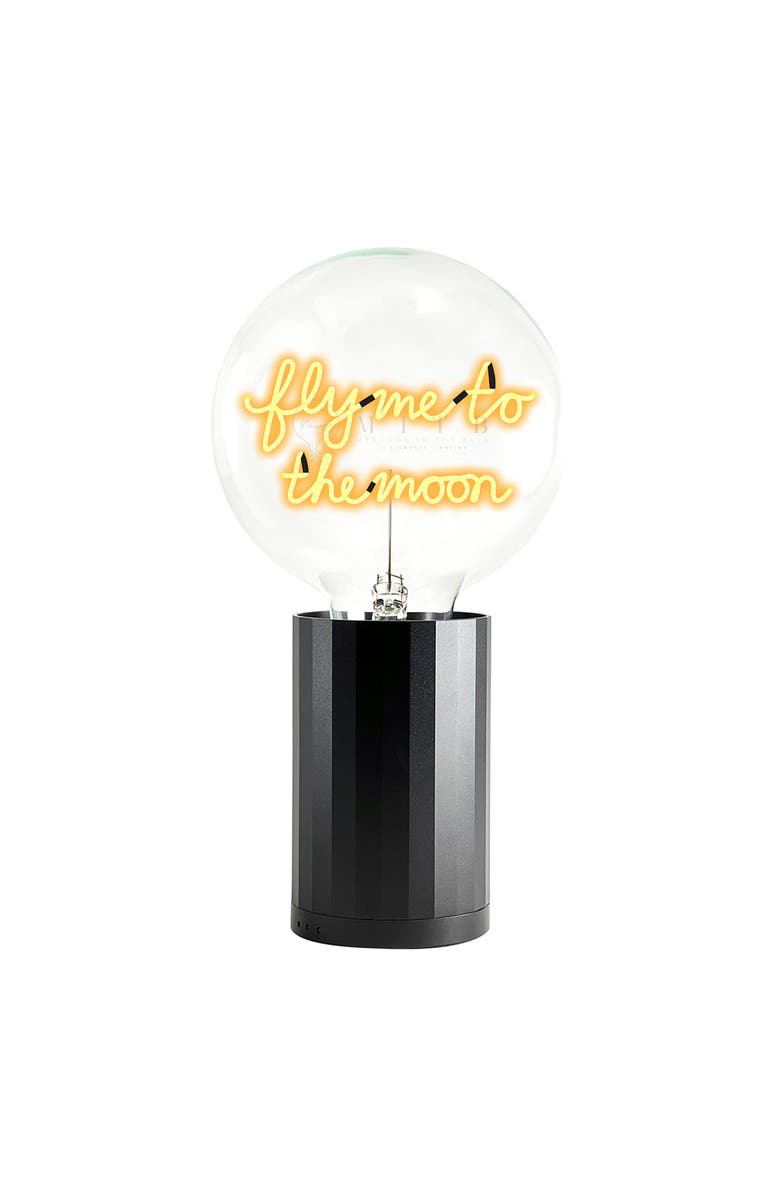 MITB Fly Me To The Moon Portable Table Lamp, Main, color, Black