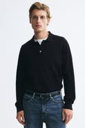 H&M Regular-Fit Merino Wool Polo Shirt