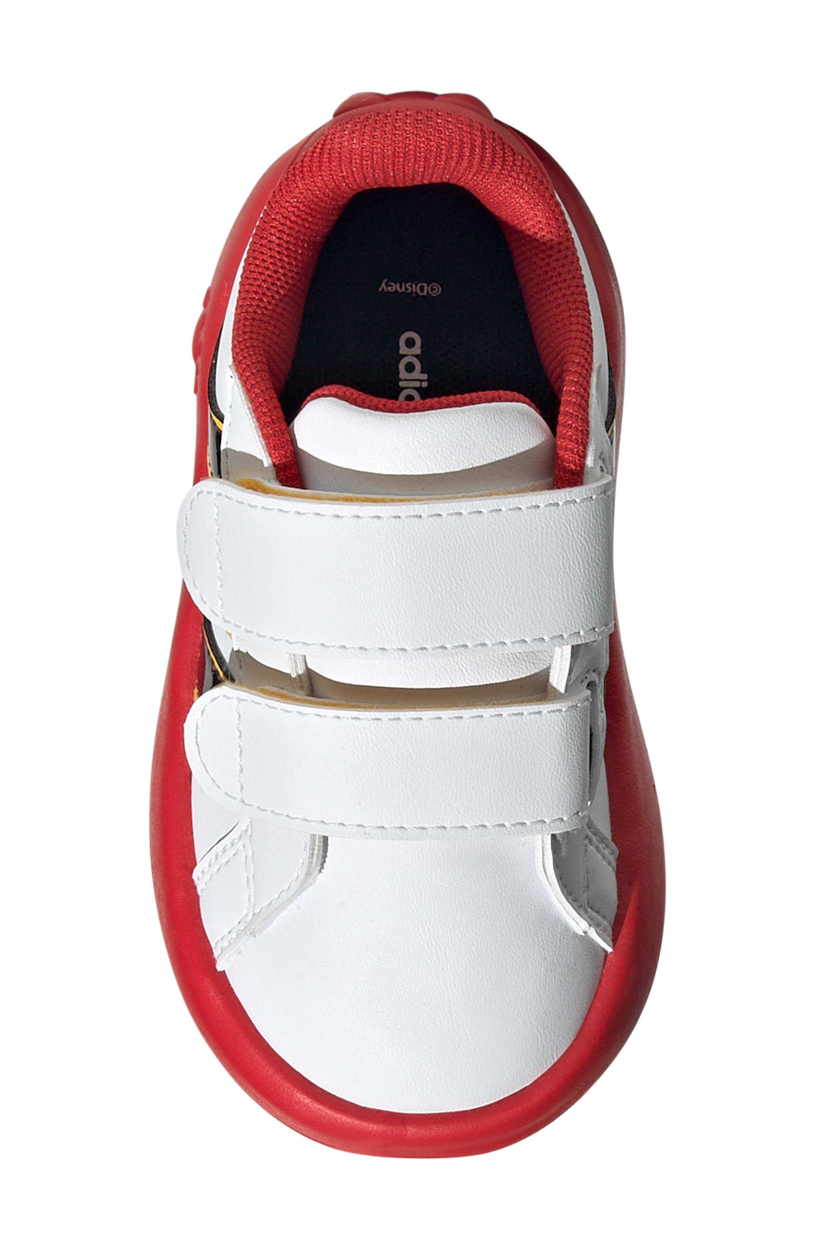 adidas Kids' Grand Court Mickey Mouse Sneaker, Alternate, color, White/ Black/ Bold Gold