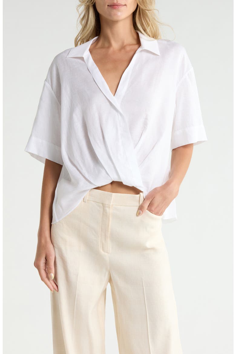 Twist High-Low Top, Main, color, WHITE