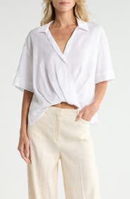 Theory Twist High-Low Top