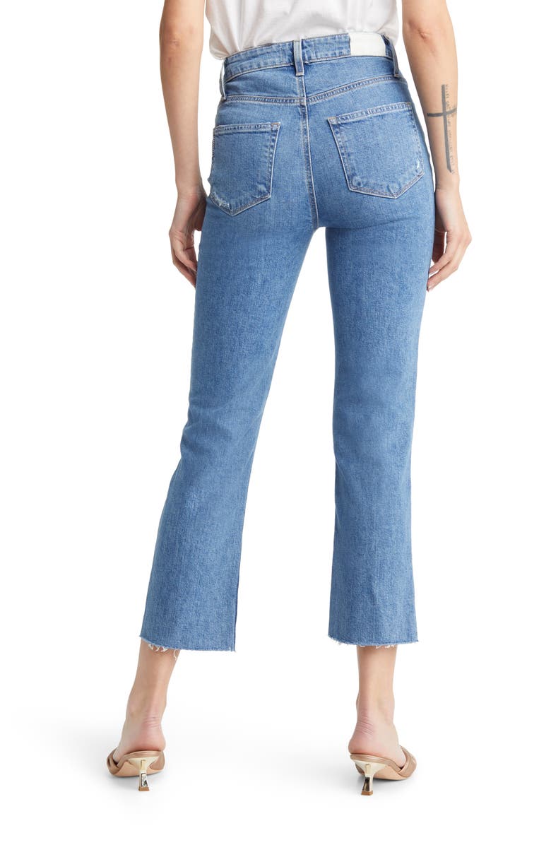PAIGE Sarah Raw Hem Ankle Straight Leg Jeans, Alternate, color, Dandedest