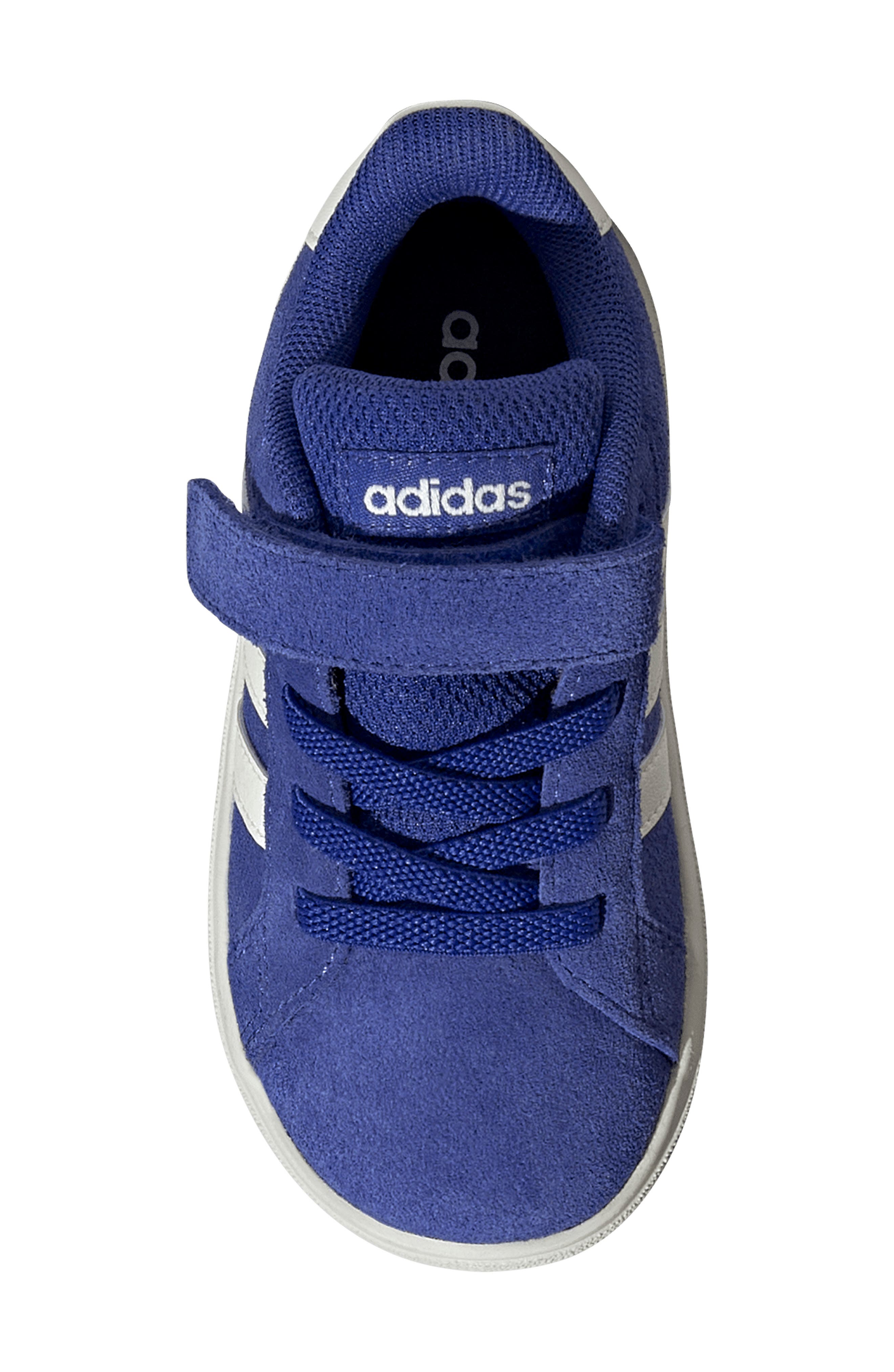 Kids' Grand Court Sneaker, Alternate, color, BLUE/ OFF WHITE/ BLACK