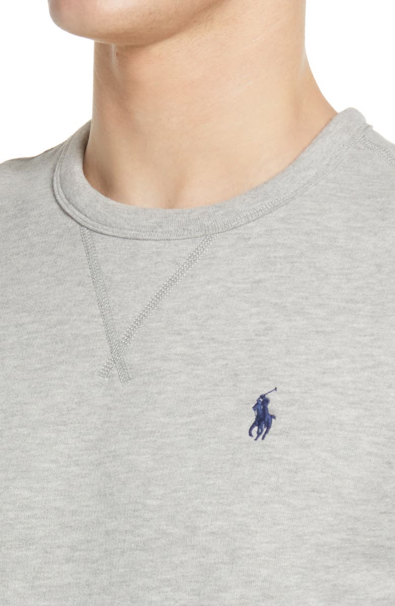 Polo Ralph Lauren Fleece Crewneck Sweatshirt, Alternate, color, Andover Heather