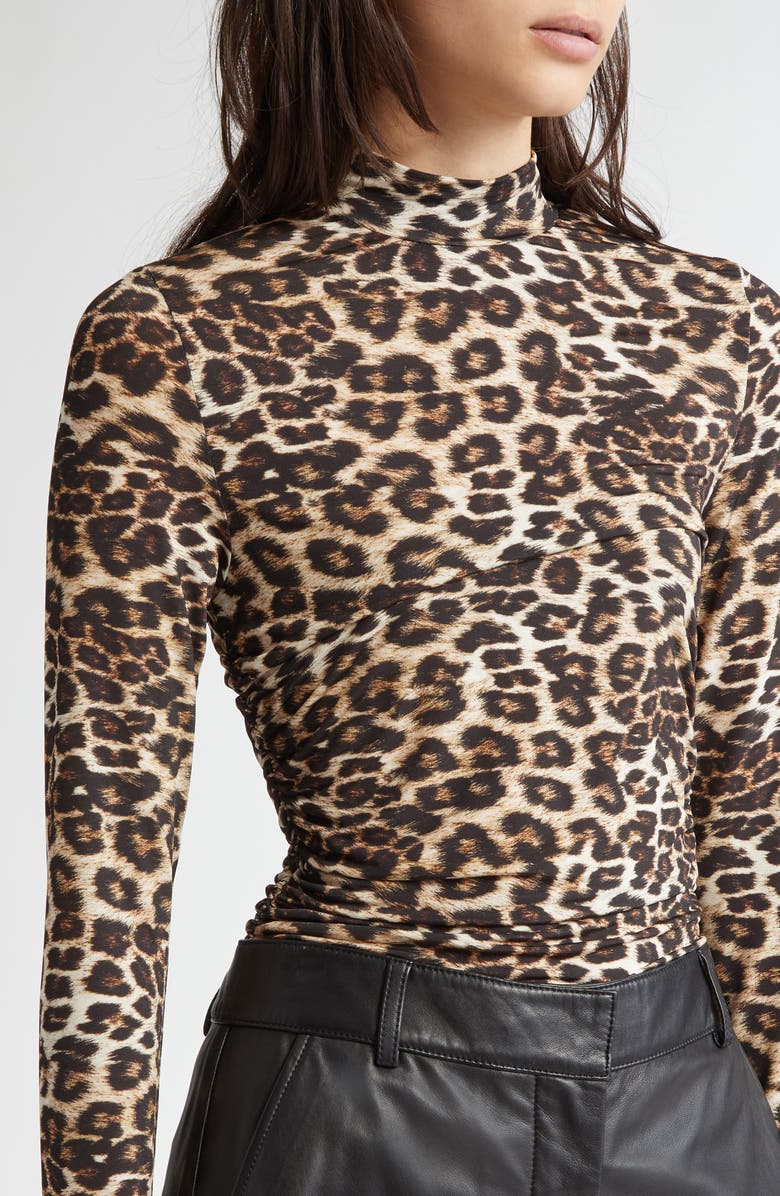 FARM Rio Mock Neck Long Sleeve Stretch Jersey Top, Alternate, color, 