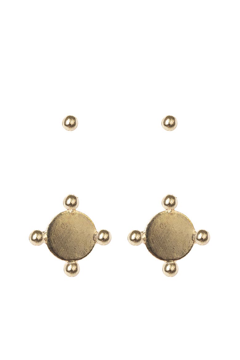 Pari Dot Disc Earring Set - Set of 2, Main, color, Gold