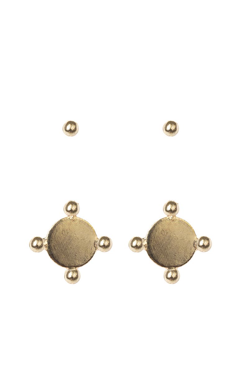 Matr Boomie Pari Dot Disc Earring Set - Set of 2, Main, color, Gold