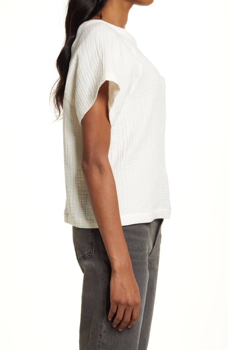 Madewell Asha Cotton Gauze Blouse, Alternate, color, 