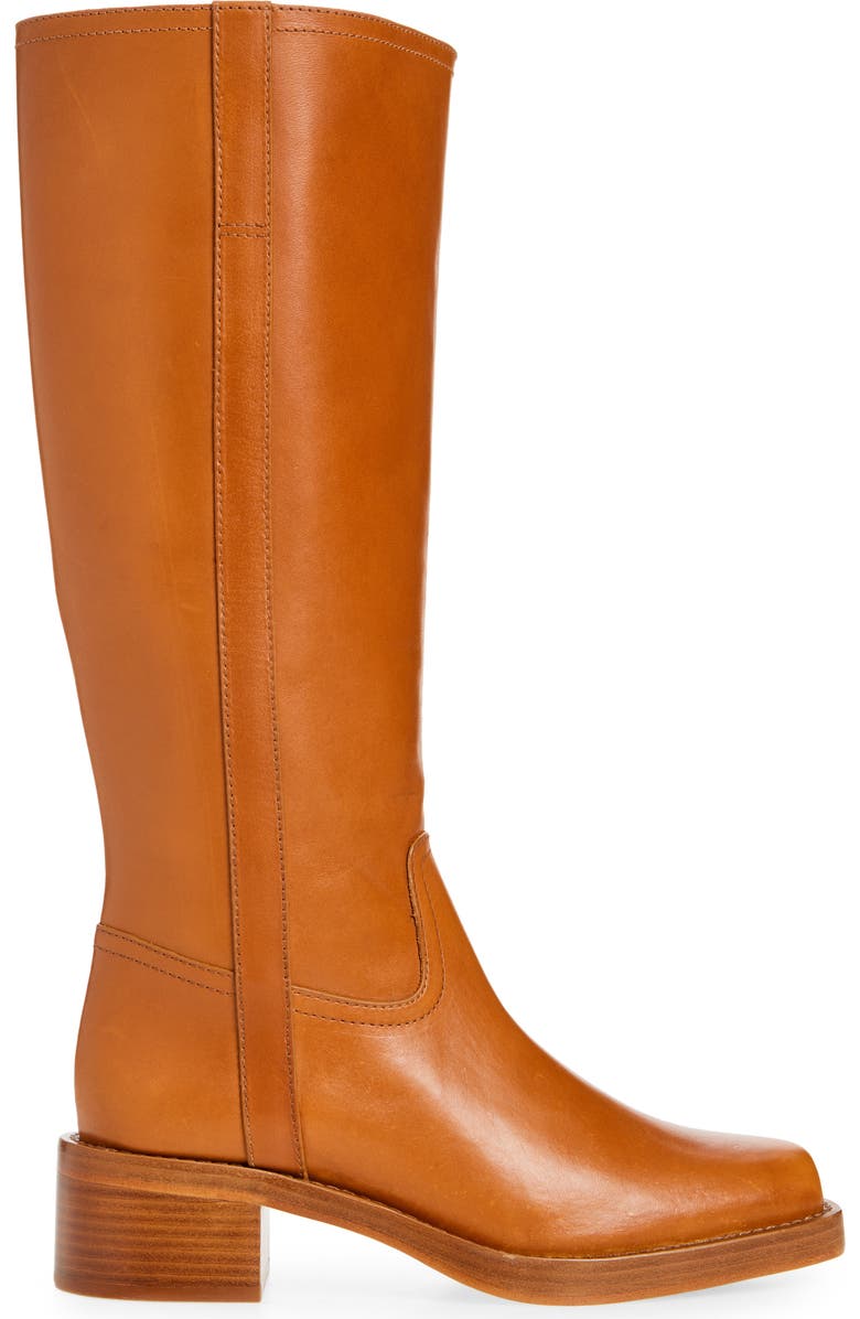 Reformation Frances Knee High Boot, Alternate, color, Whiskey Leather