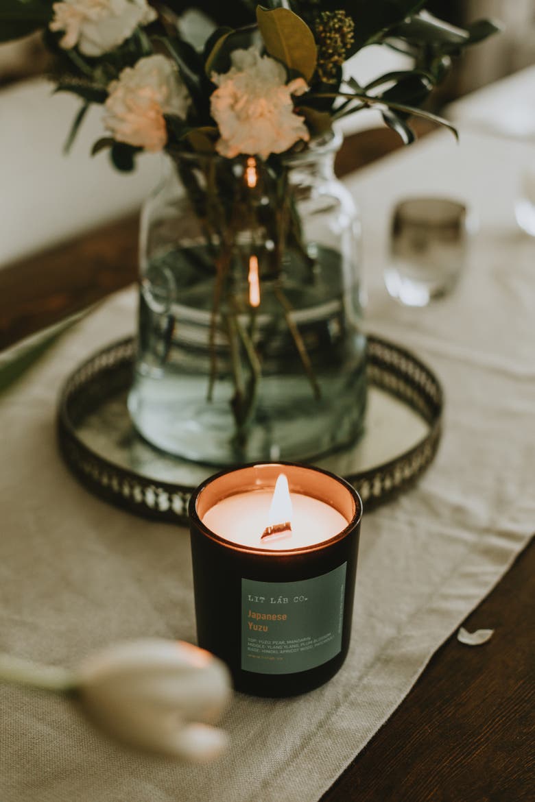 Japanese Yuzu Candle, Alternate, color, Black