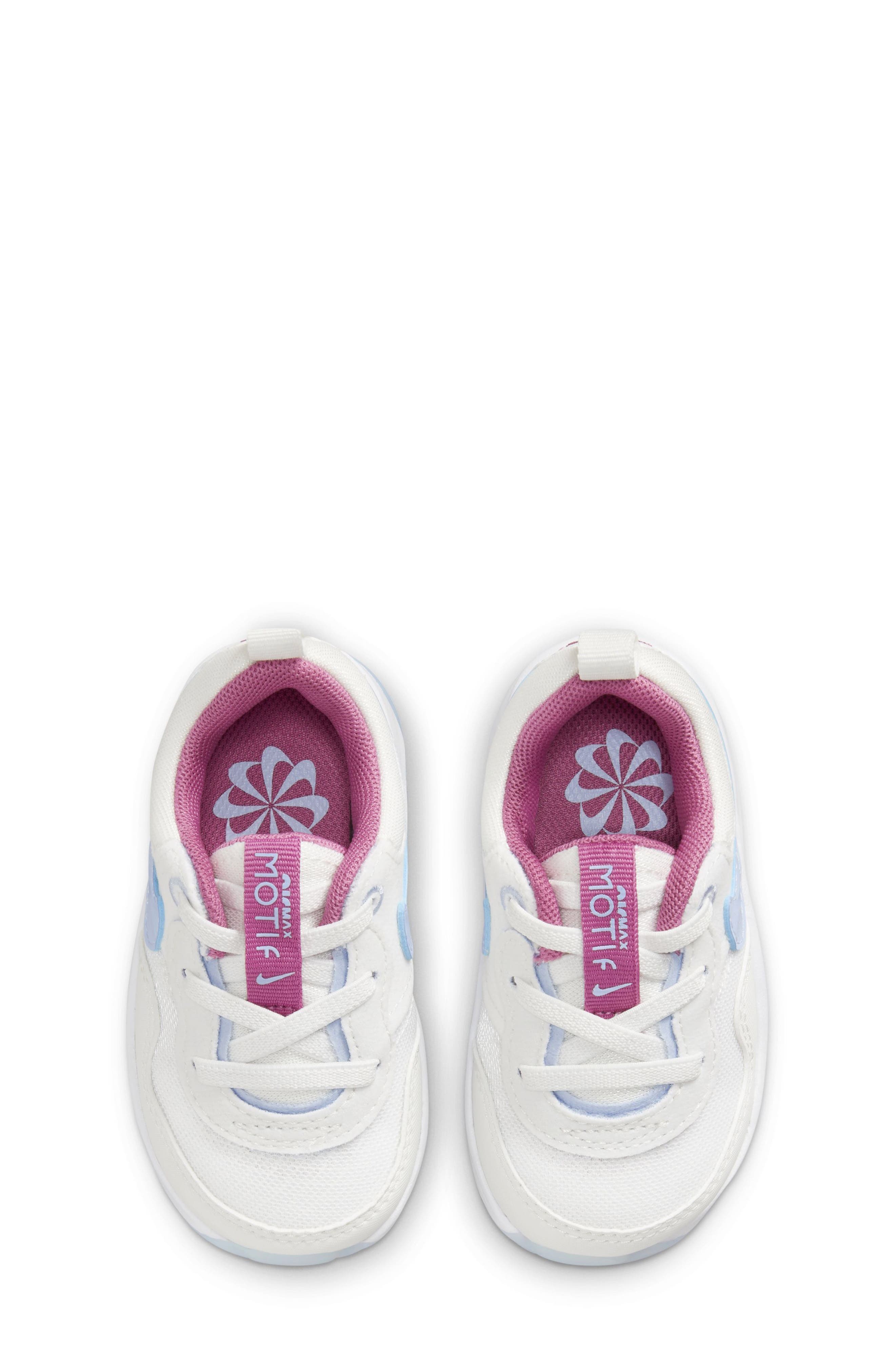 Kids' Air Max Motif Sneaker, Alternate, color, WHITE/ FUCHSIA/ WHITE/ BLUE