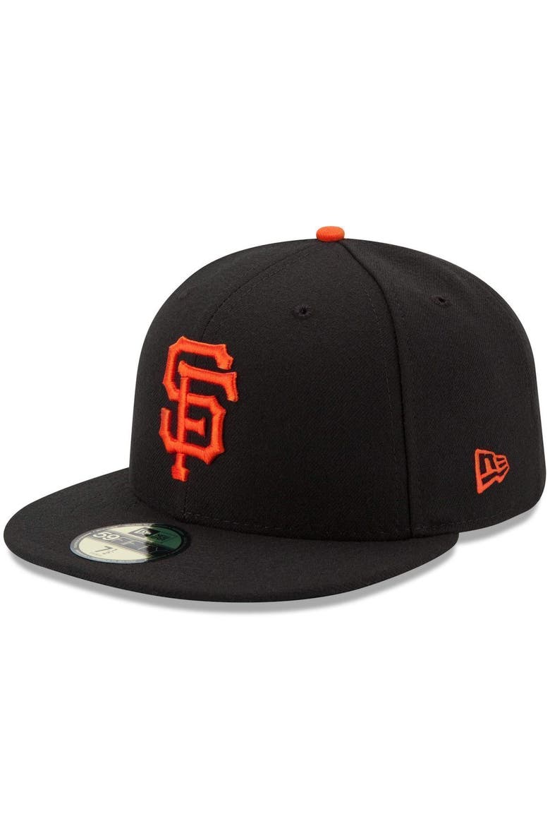 Men's New Era Black San Francisco Giants Game Authentic Collection On-Field 59FIFTY Fitted Hat, Main, color, BLACK