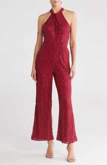 Julia Jordan Halter Twist Neck Jumpsuit