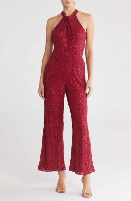 Halter Twist Neck Jumpsuit