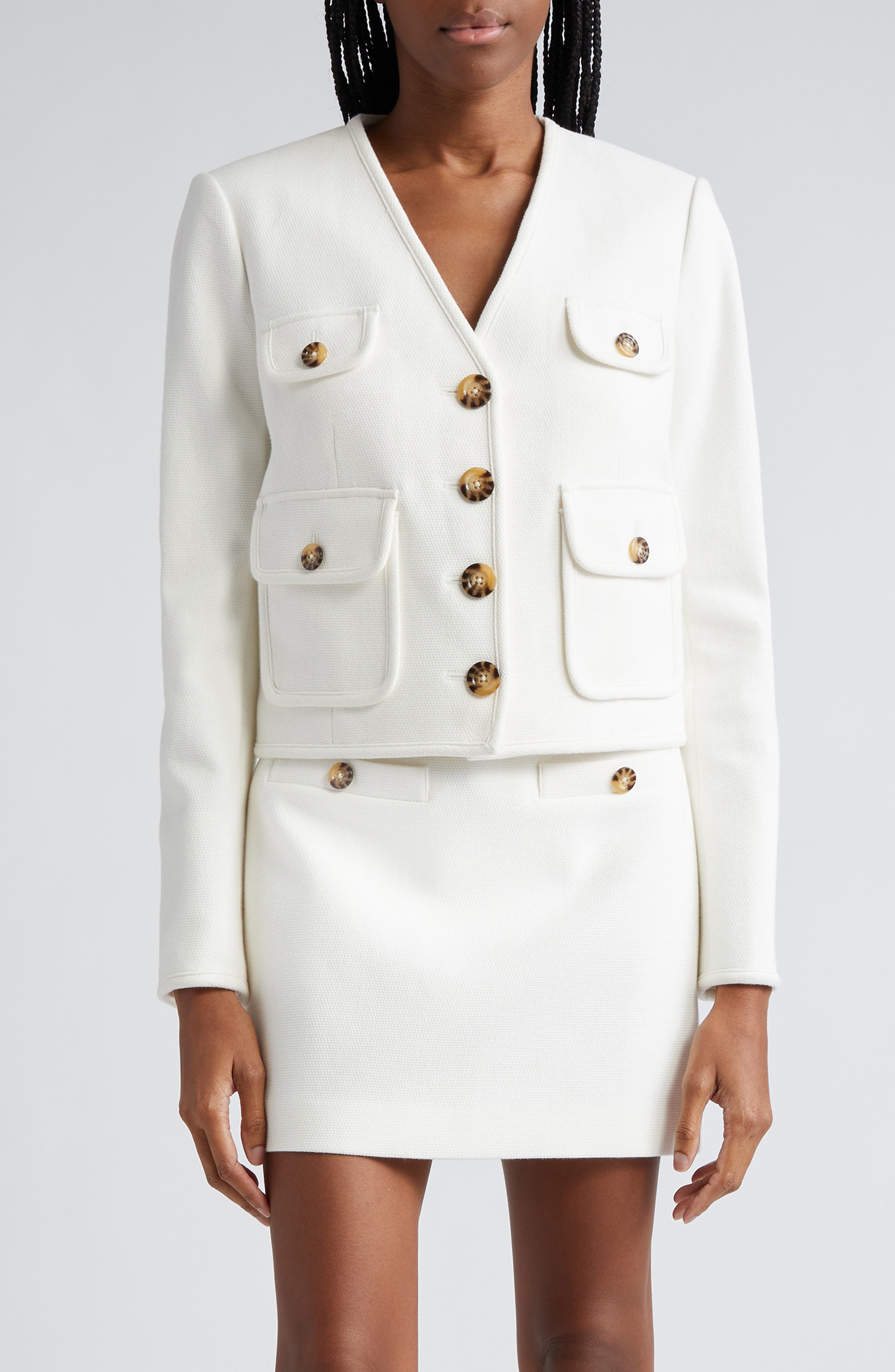 Veronica Beard Isola Stretch Cotton Jacket
