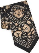 Ralph Lauren Purple Label Standard Blocked Paisley Linen Tie