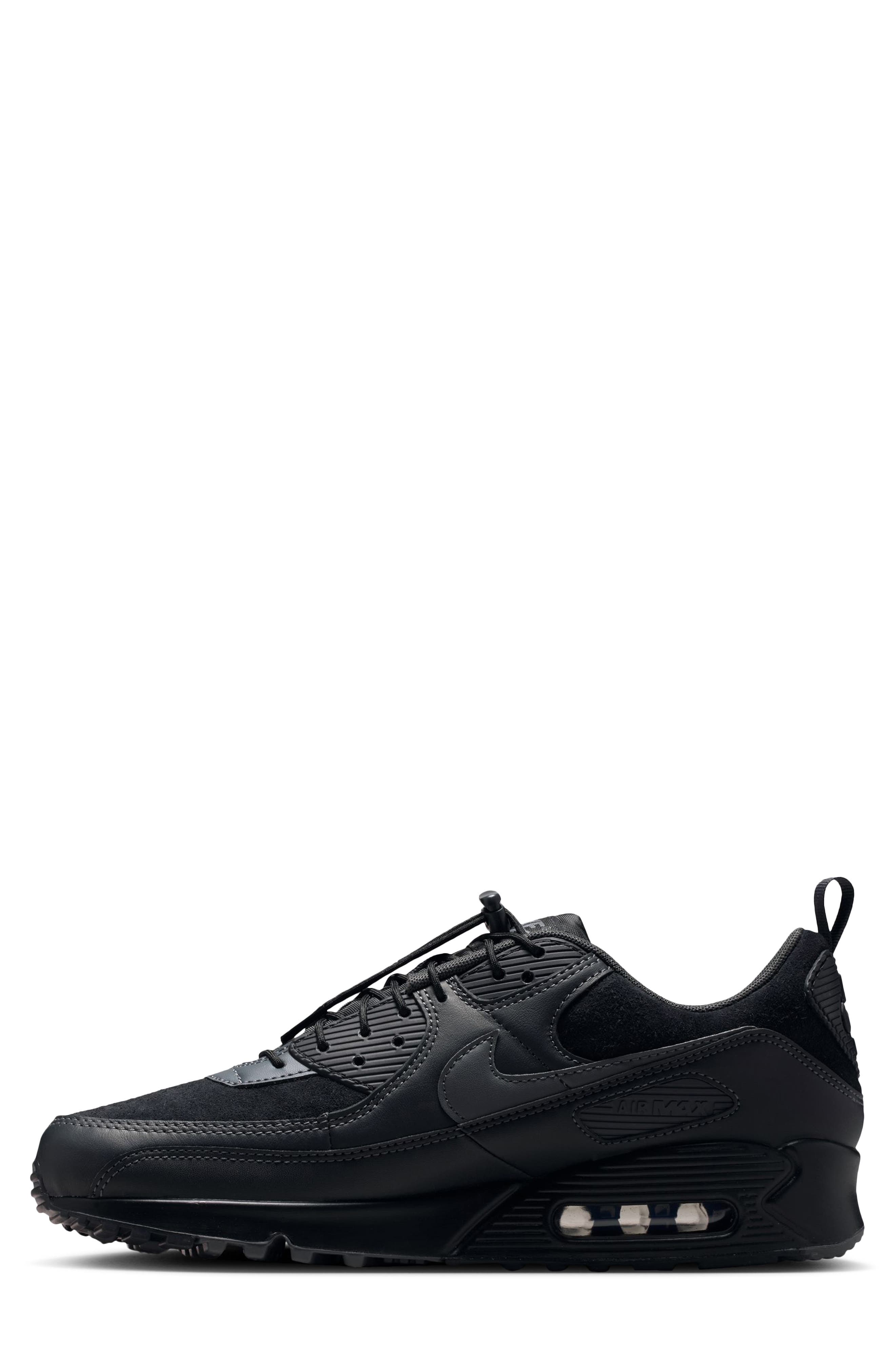 Air Max 90 Sneaker, Alternate, color, BLACK/ IRON GREY