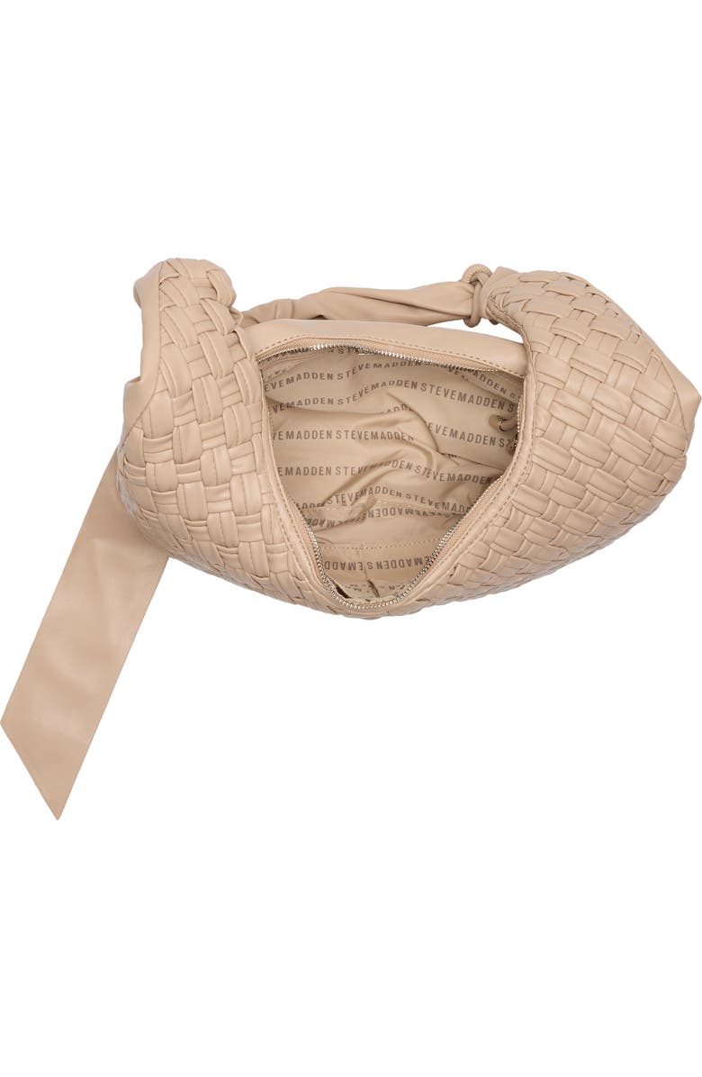 Steve Madden Ginger Woven Shoulder Bag, Alternate, color, Stone