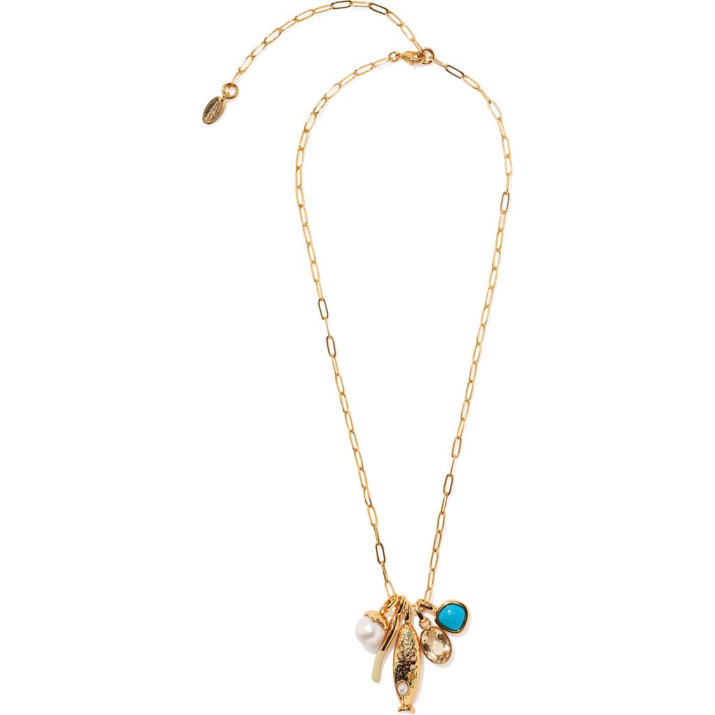 Lizzie Fortunato Sardina Charm Necklace In Gold