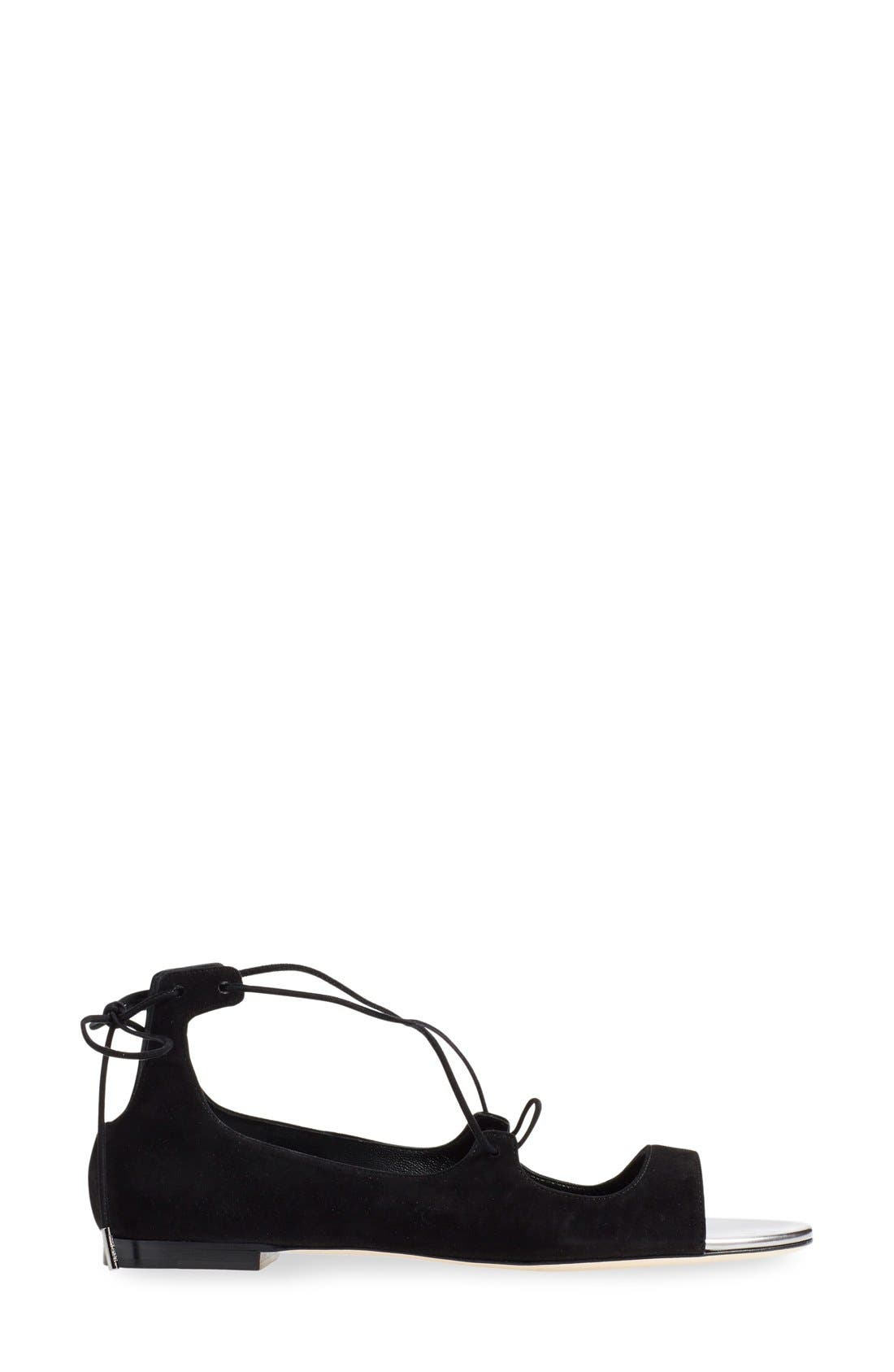 Jimmy Choo 'Vernie' Lace-Up Sandal, Alternate, color, 