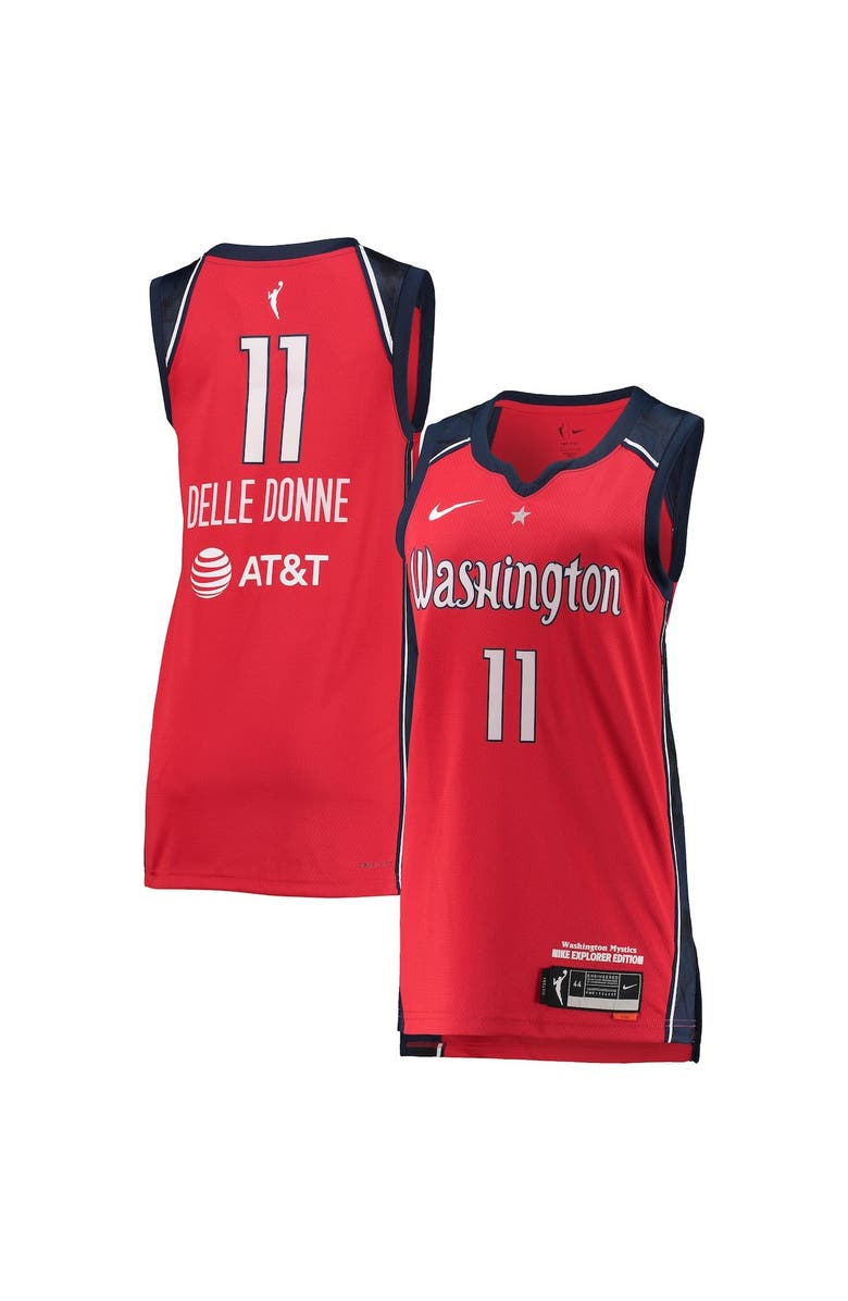 Nike Women's Nike Elena Delle Donne Red Washington Mystics 2021 Explorer Edition Victory Player Jersey, Alternate, color, Red