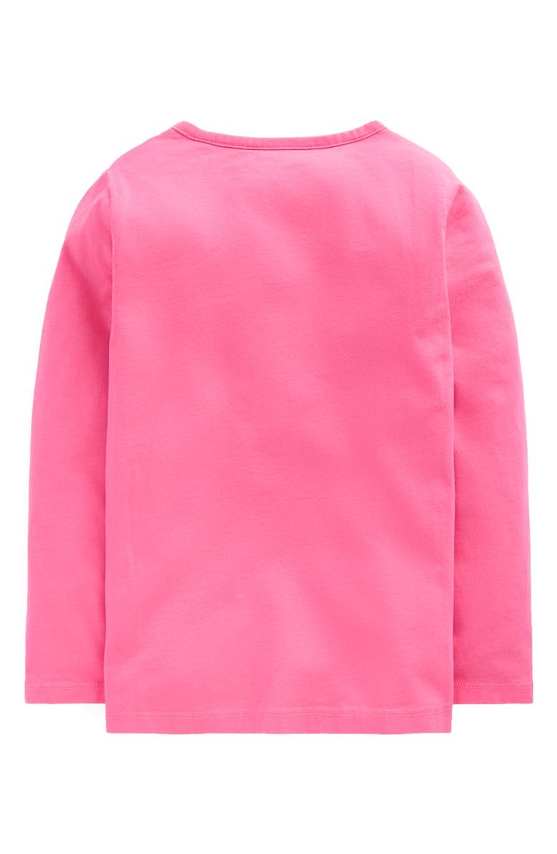 Mini Boden Kids' Long Sleeve Bouclé T-Shirt, Alternate, color, Pink Christmas Tree Dog