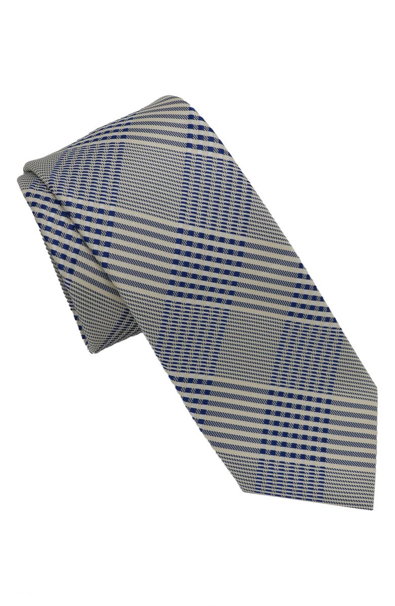 Hickey Freeman Plaid Tie, Main, color, Beige