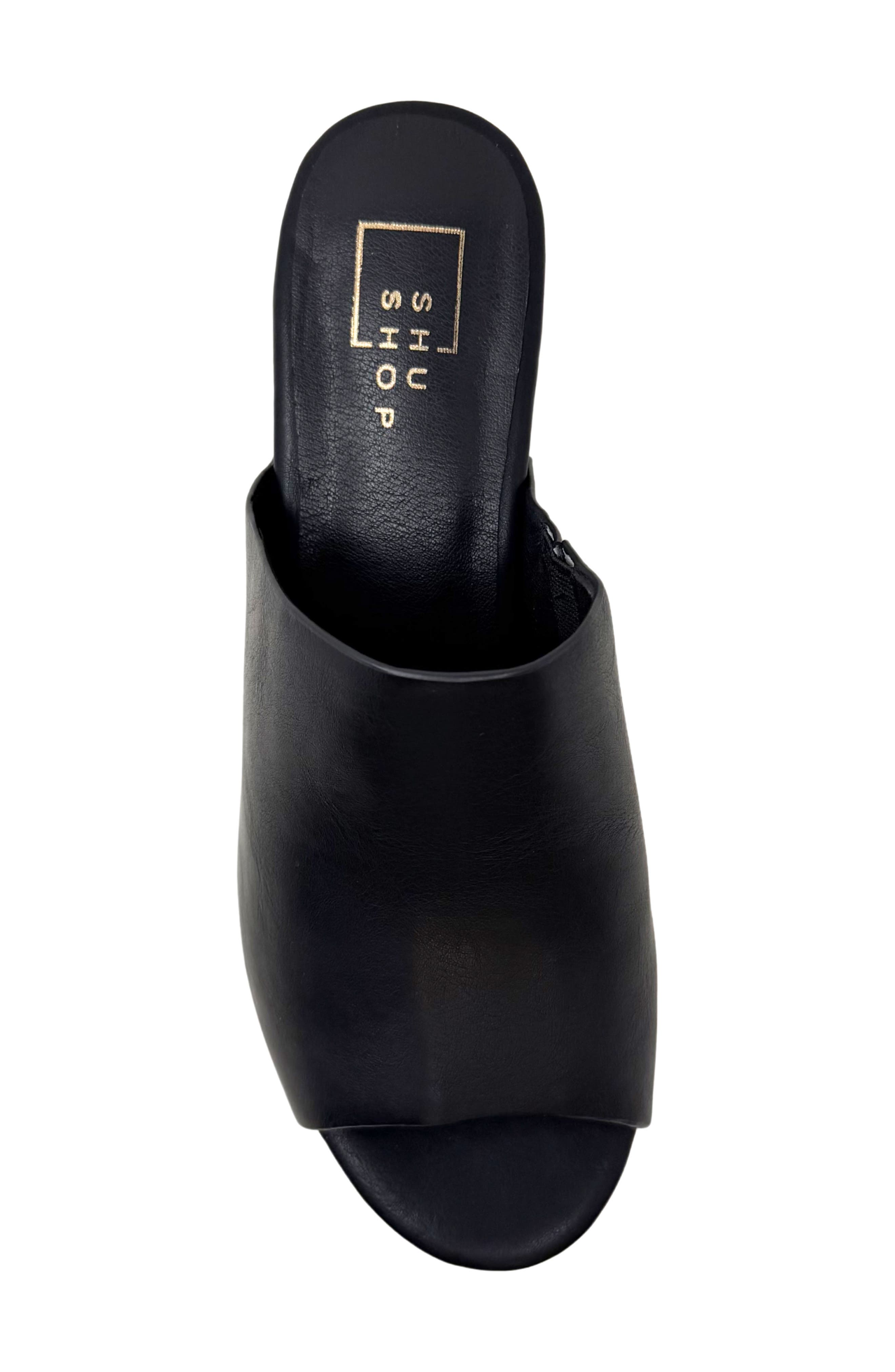 SHUSHOP Holly Platform Slide Sandal, Alternate, color, Black