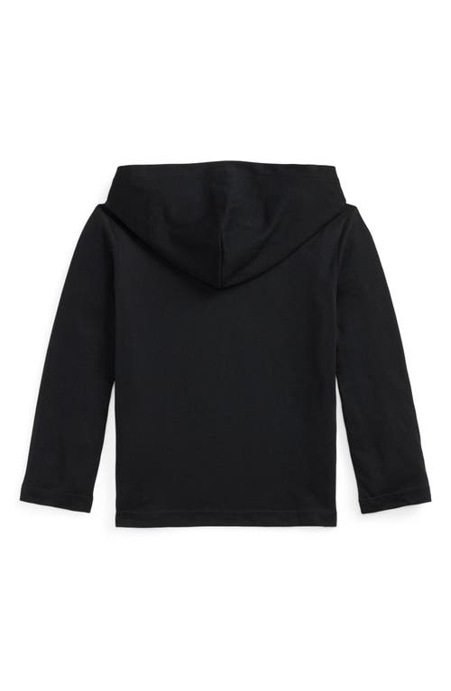 Polo Ralph Lauren Ralph Lauren Polo Bear Cotton Hooded Tee In Black