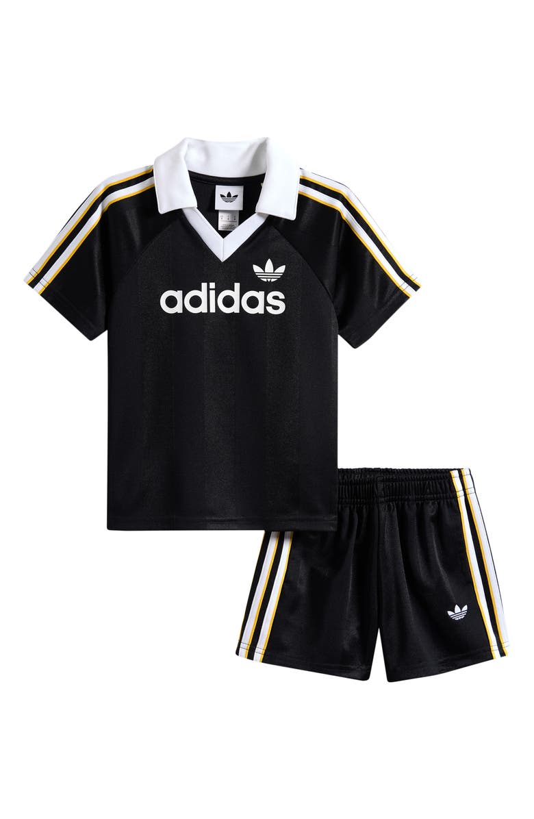 adidas Originals Kids' Archive Soccer Jersey & Shorts Set, Main, color, Black