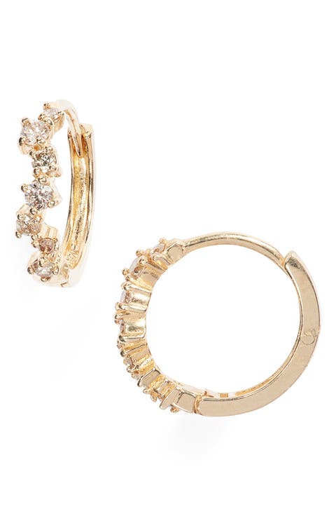 Odessa Diamond Huggie Hoop Earrings