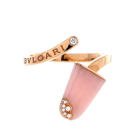 Gelati Ring 18K Rose Gold with Pink Opal and Diamonds