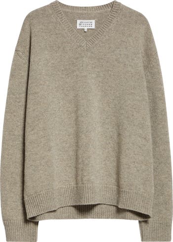 Maison Margiela Oversize V-Neck Wool Sweater | Nordstrom Maison Margiela Oversize V-Neck Wool Sweater | Nordstrom