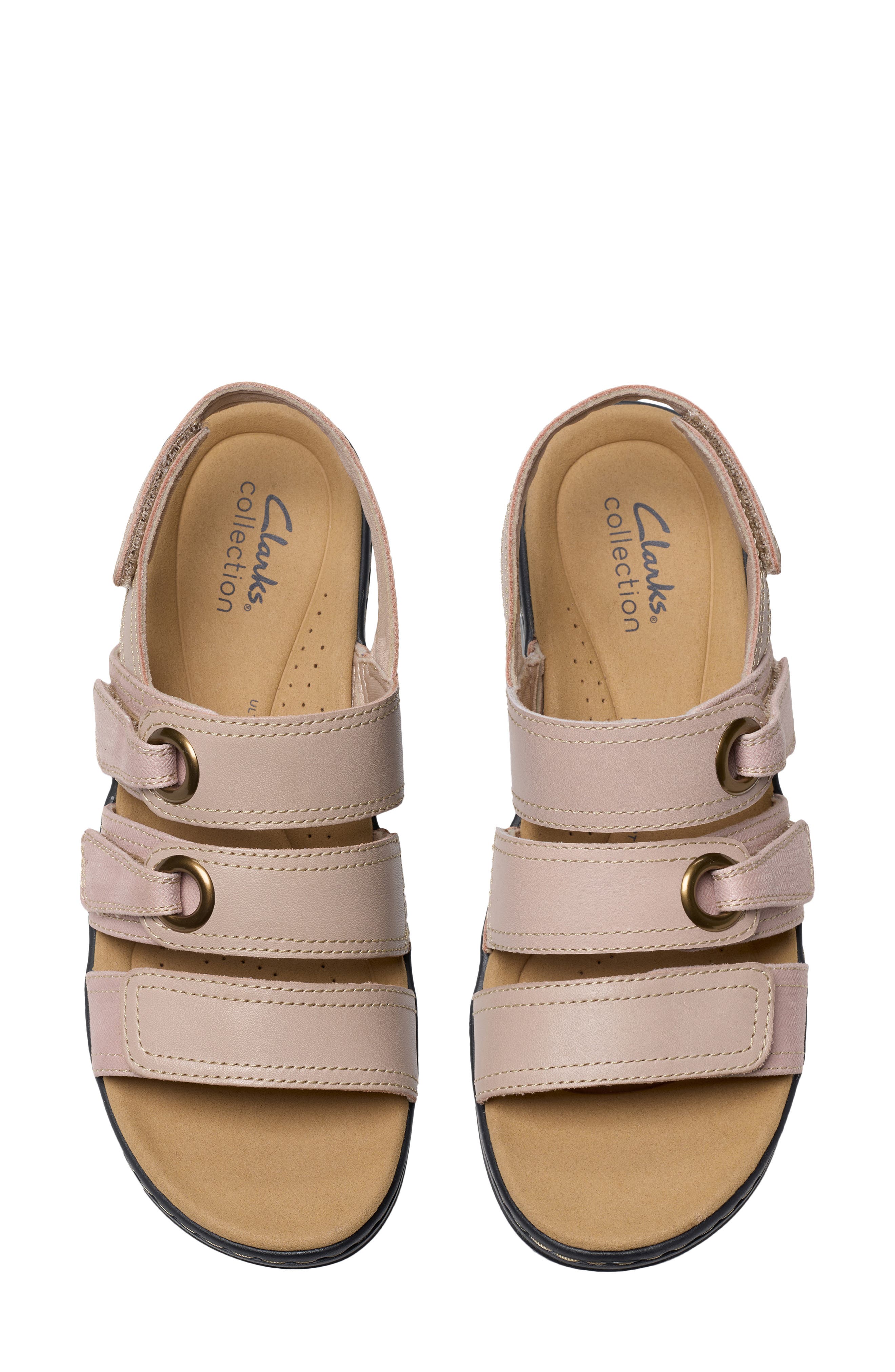 Clarks<sup>®</sup> Merliah Bali Wedge Sandal, Alternate, color, Sand Combo
