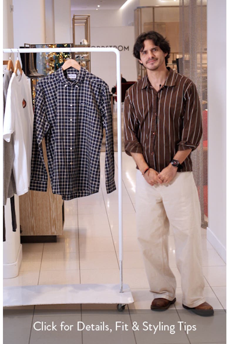 Bramham Tailored Fit Plaid Cotton Button-Down Shirt video
