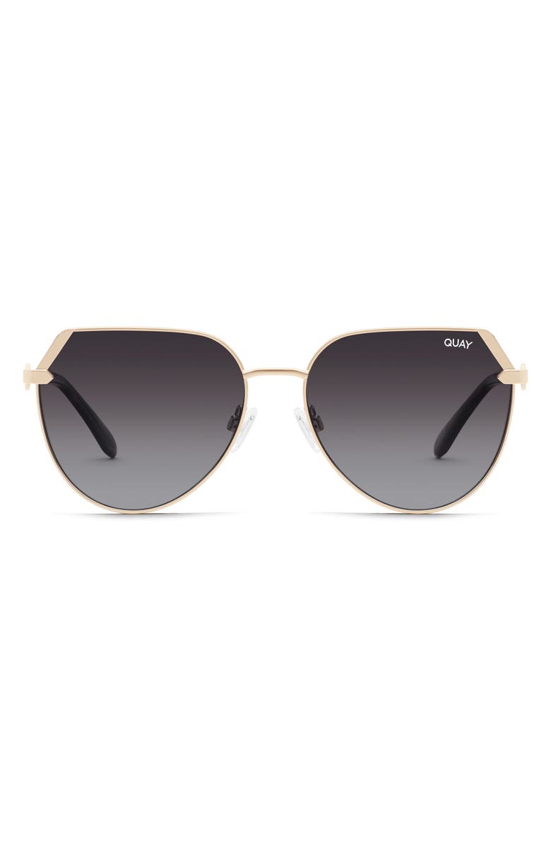 QUAY Main Character 55mm Polarized Round Sunglasses, Main, color, 
