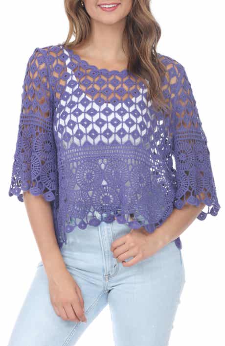 RAIN AND ROSE Crochet Top