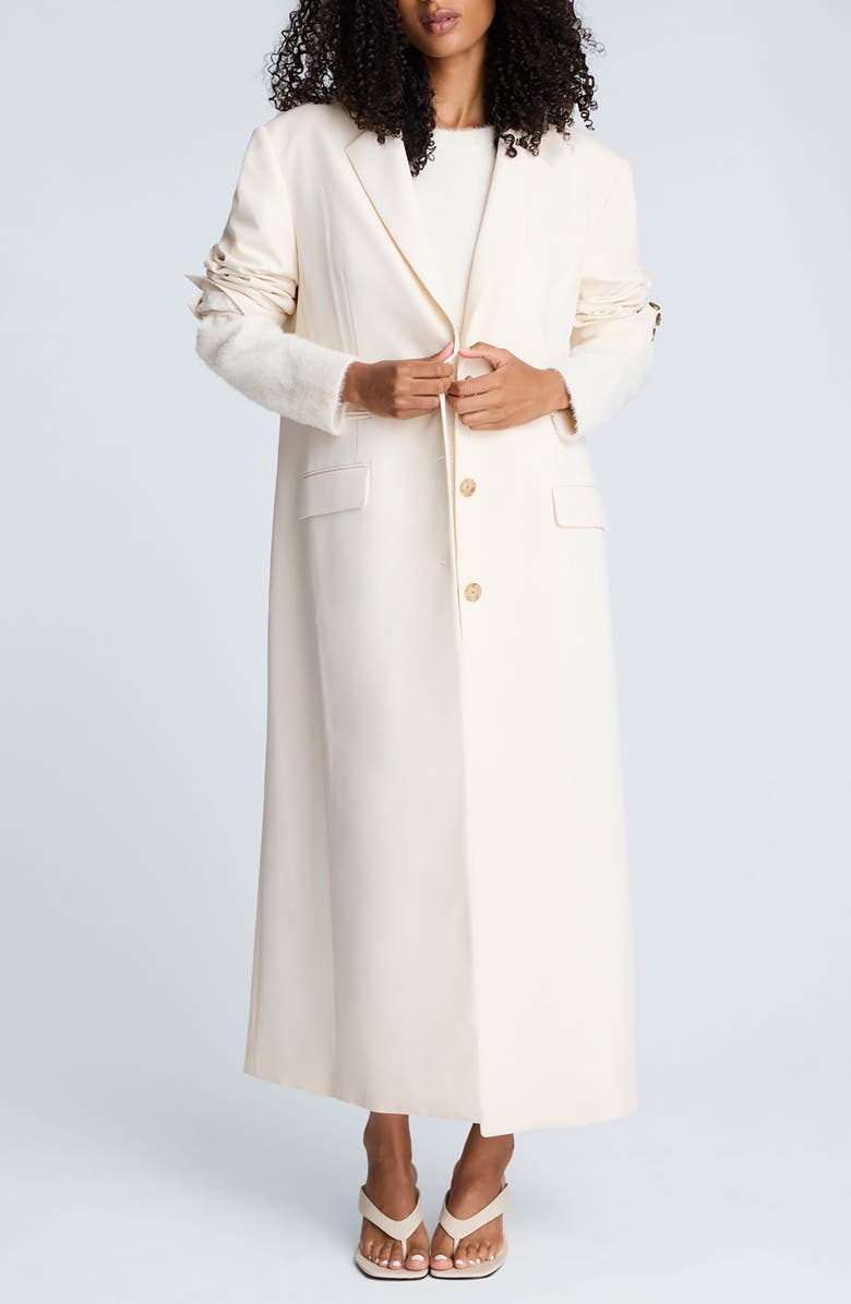 Kenneth Cole Tailored Long Coat, Main, color, Oyster