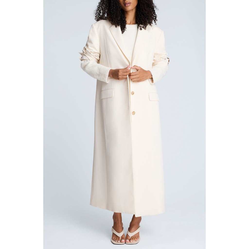 Kenneth Cole Tailored Long Coat In White