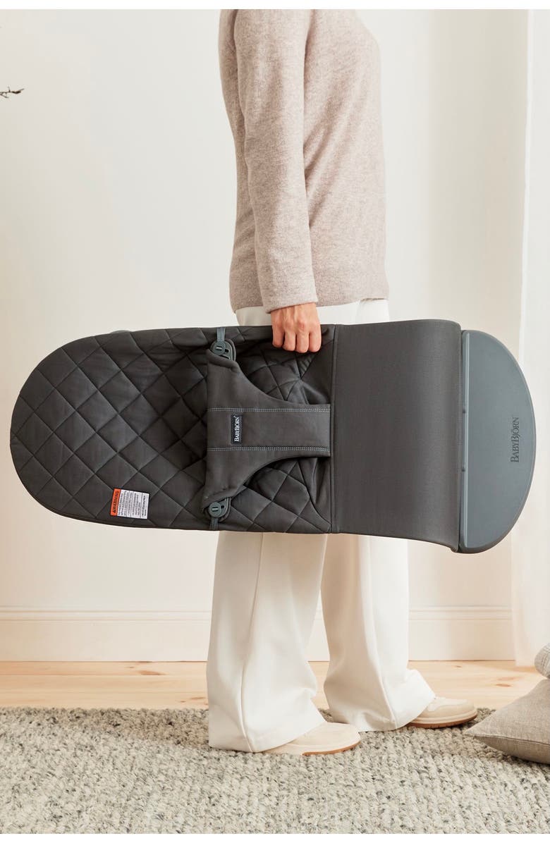BabyBjörn Bouncer Bliss Convertible Quilted Baby Bouncer, Alternate, color, Anthracite
