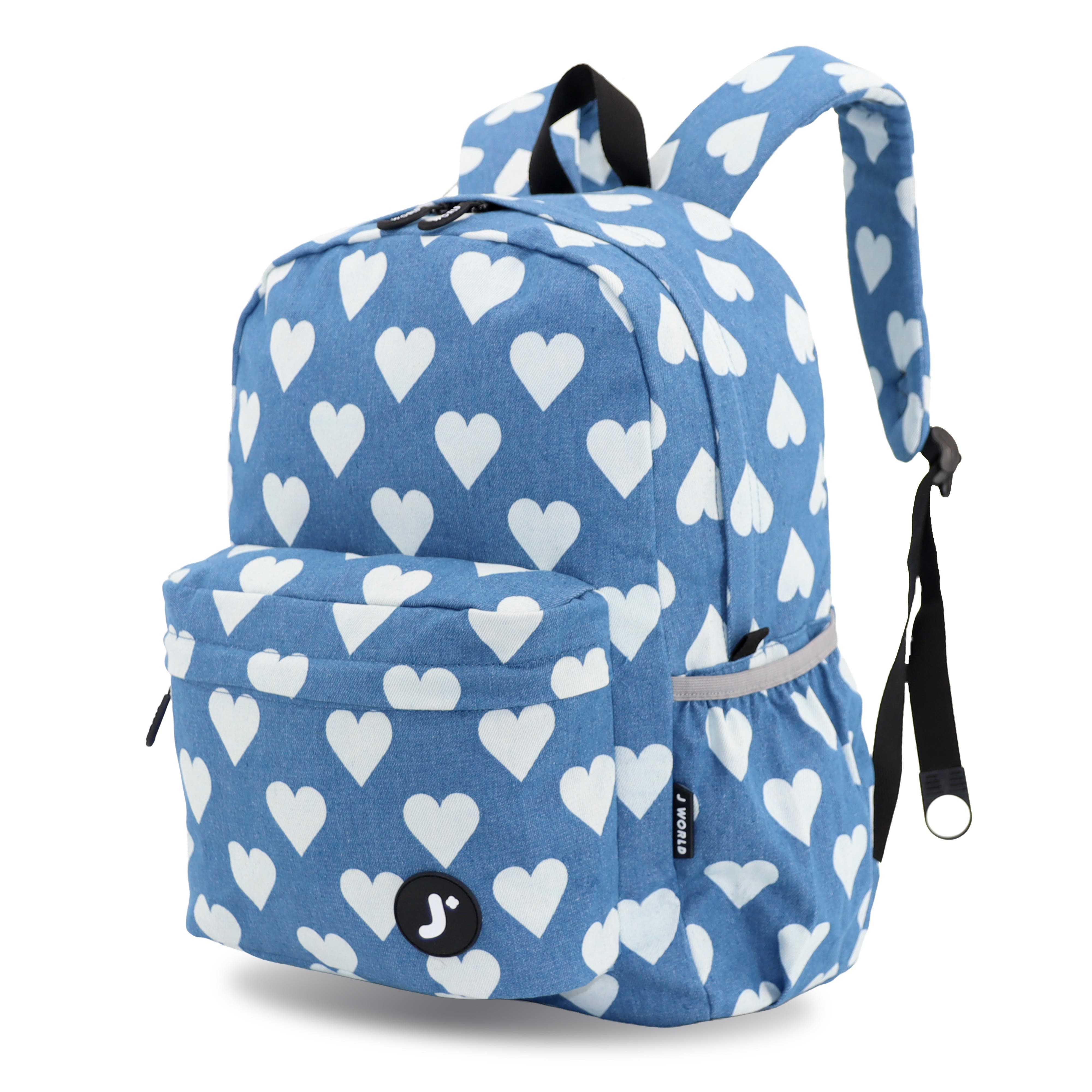 Unisex Oz 17" Daily Backpack For School And Travel, Alternate, color, Denim Heart