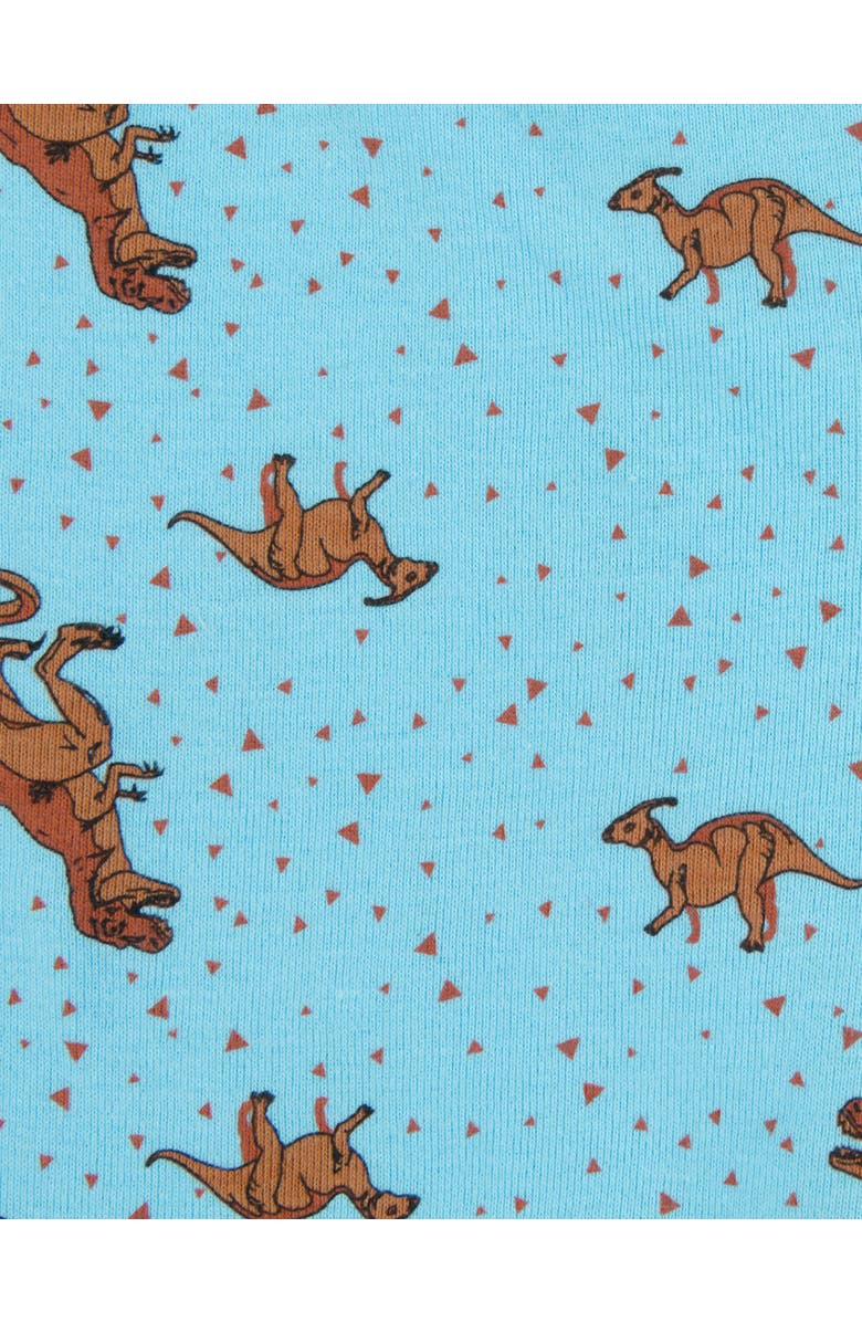 Leveret Kids Cotton Two-Piece Short Printed Pajamas, Animals & Characters, Alternate, color, Blue Trex