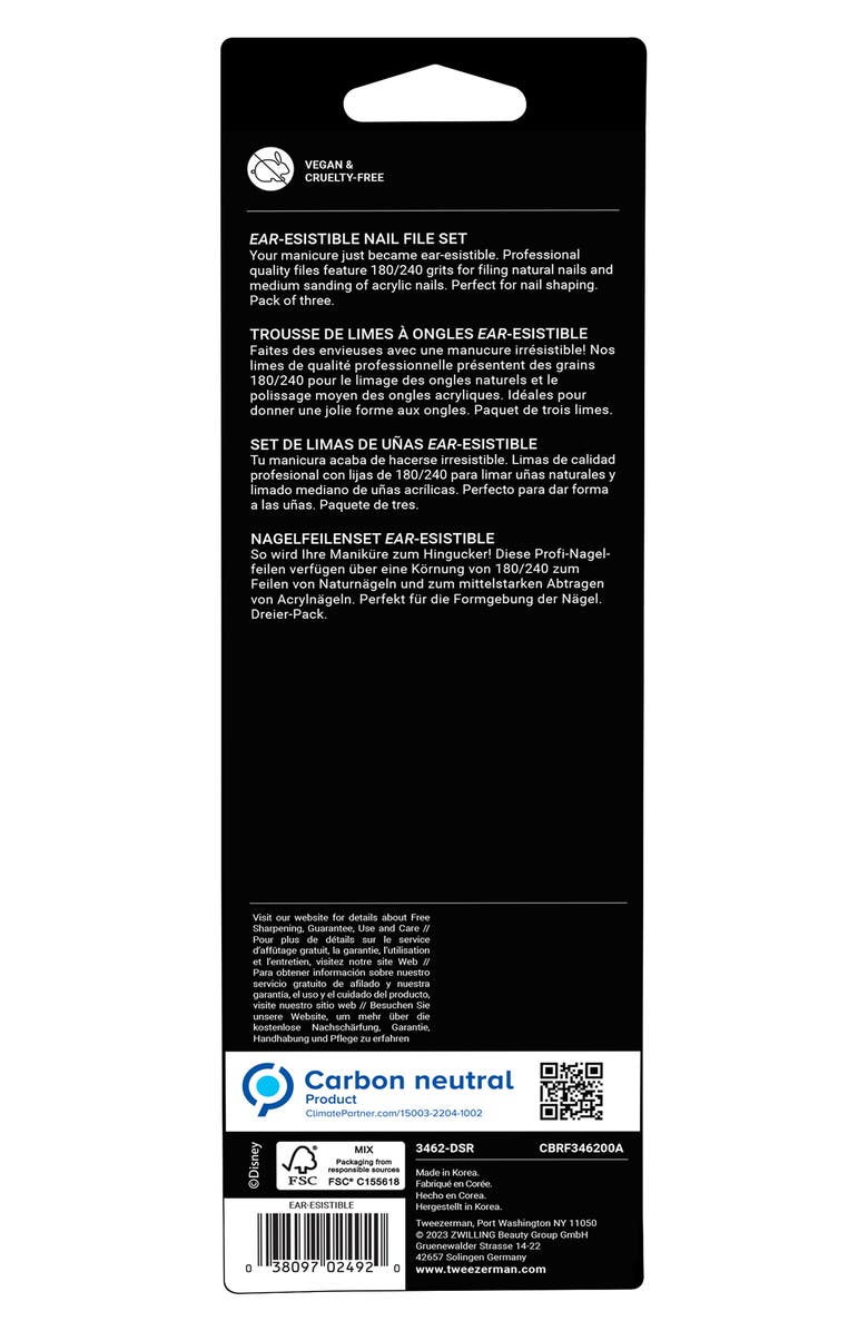 TWEEZERMAN Disney's Mickey Mouse and Minnie Mouse Ear-esistible Nail Files, Alternate, color, 