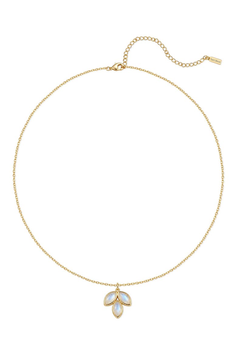 Marquise Stone Pendant Necklace, Alternate, color, WHITE/ GOLD