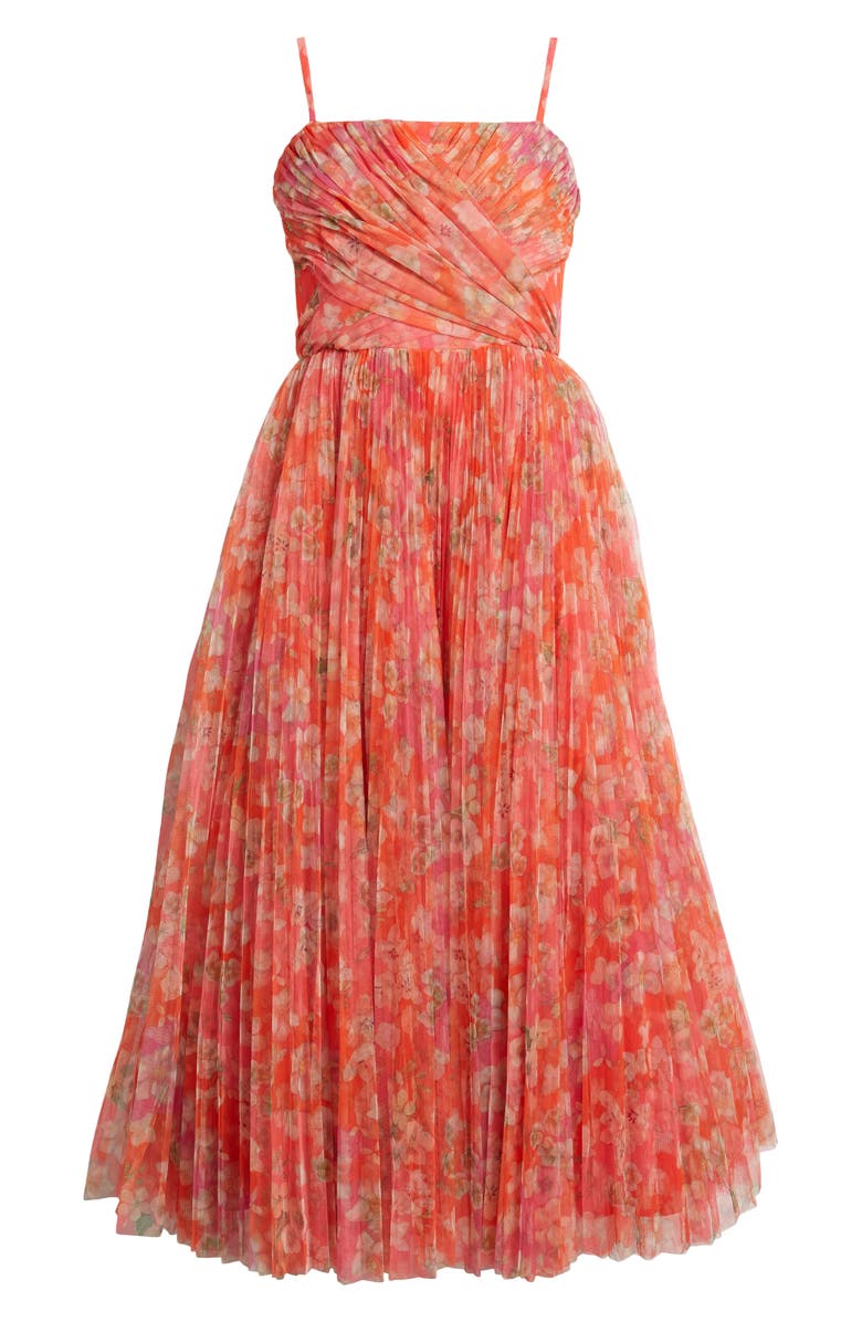 Hutch Quinn Pleated Midi Cocktail Dress, Alternate, color,