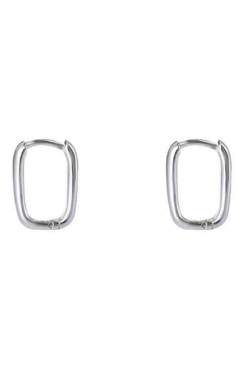 Oblong Hoop Earrings