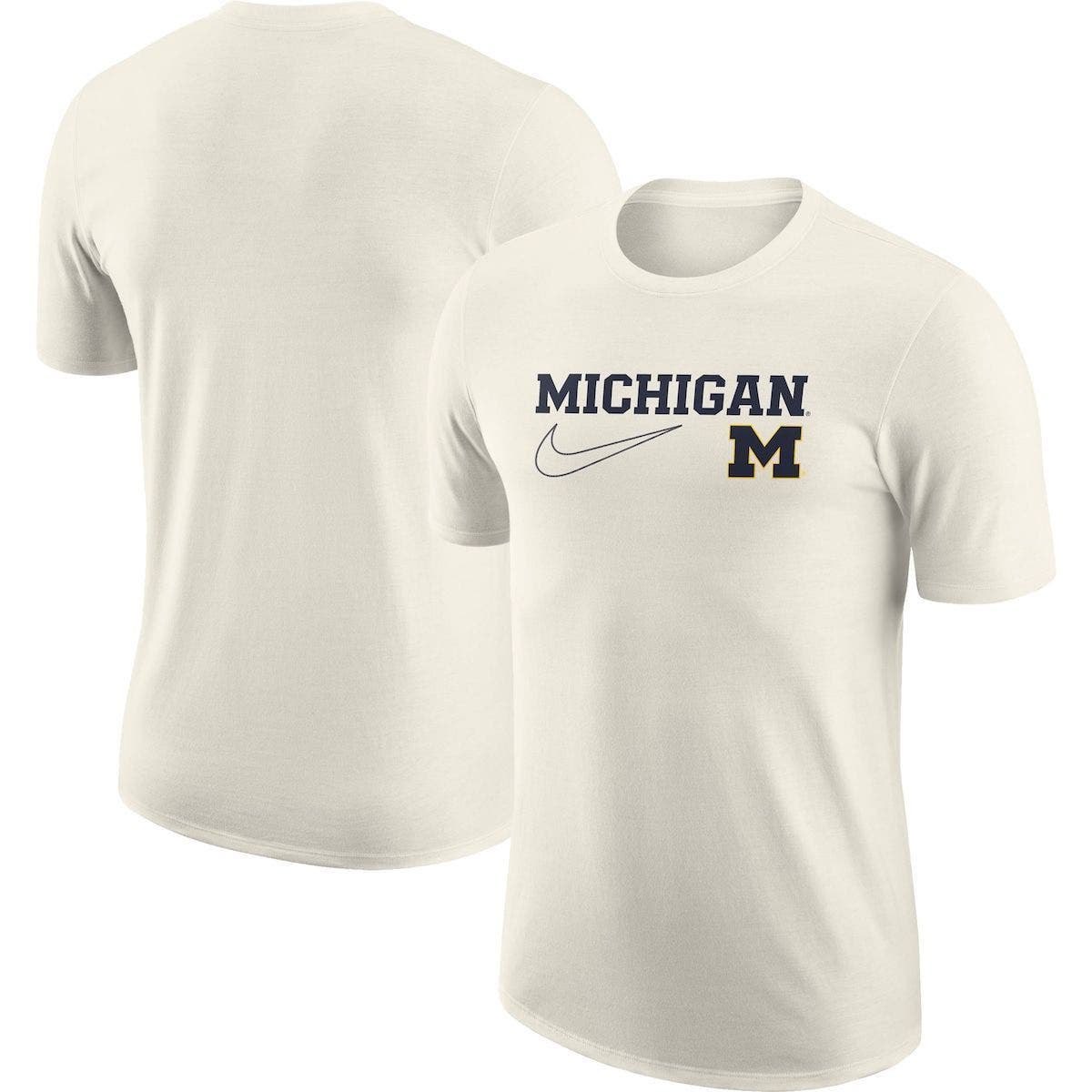 Nike Men's Nike Natural Michigan Wolverines Swoosh Max90 T-Shirt ...