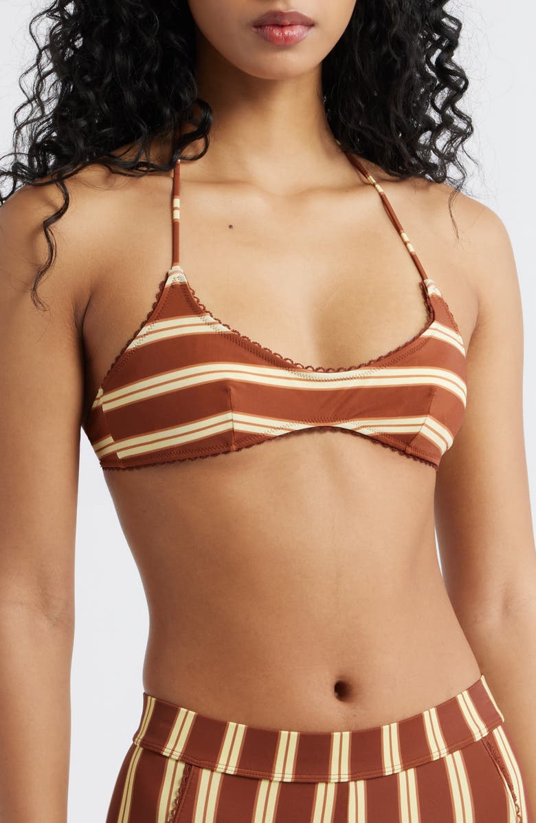 Damson Madder Trudi Reversible Bikini Top, Main, color, Brown Multi