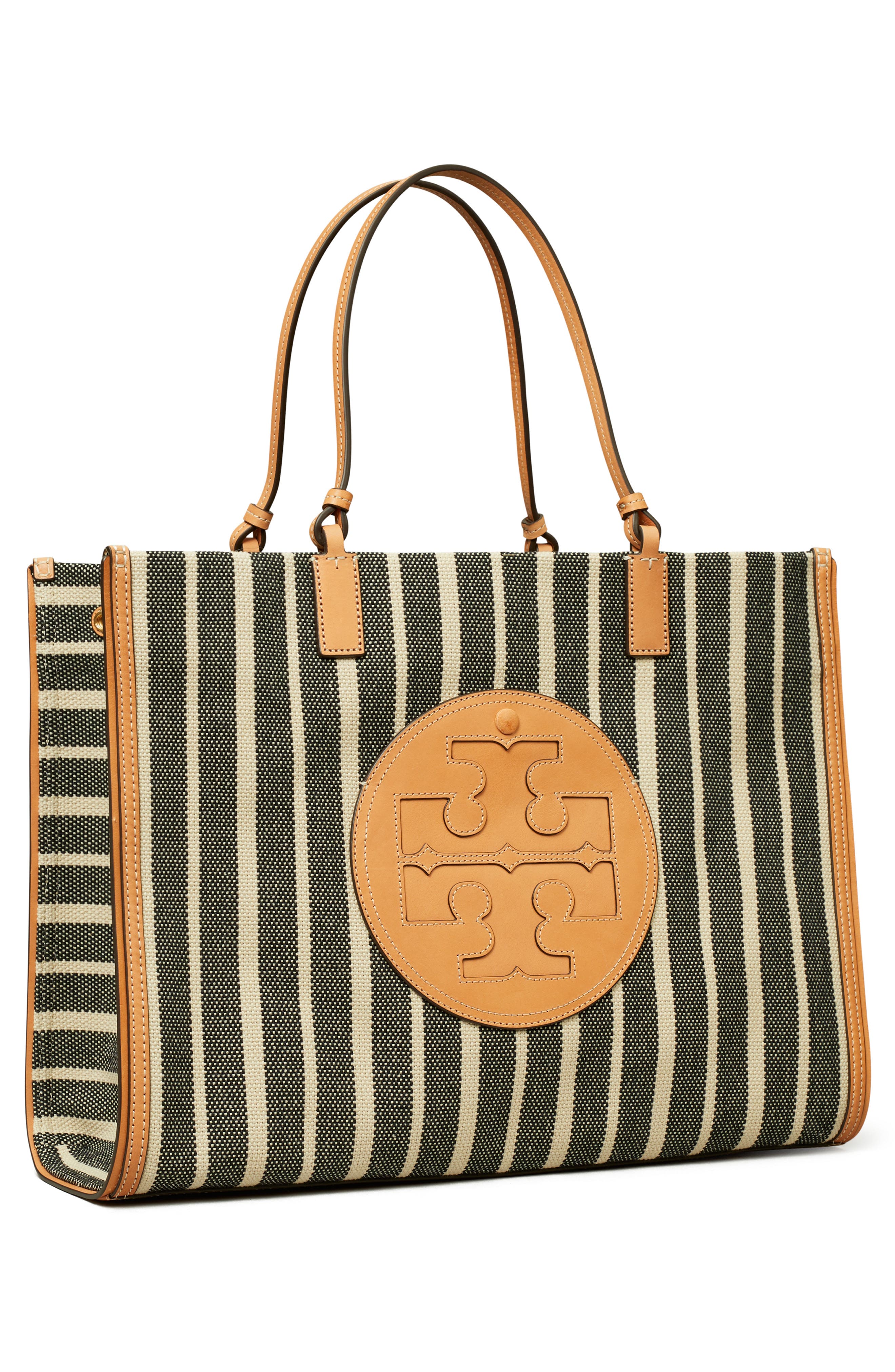 Tory Burch Ella Stripe Canvas Tote, Alternate, color, 