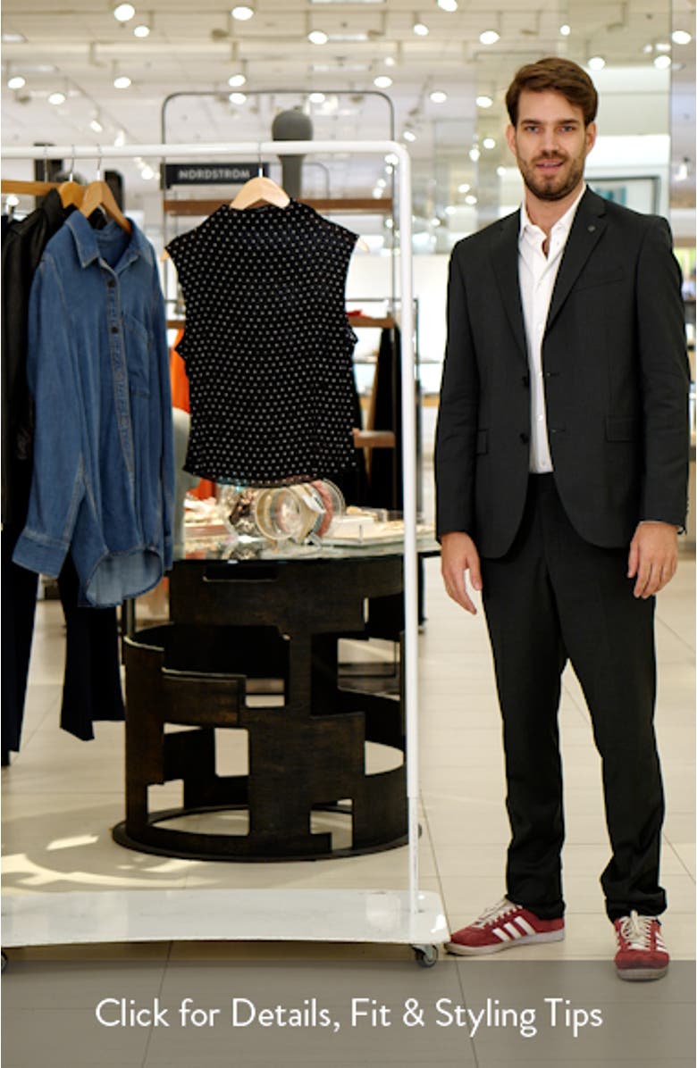 Ford Dot Print Funnel Neck Plissé Top, sales video thumbnail